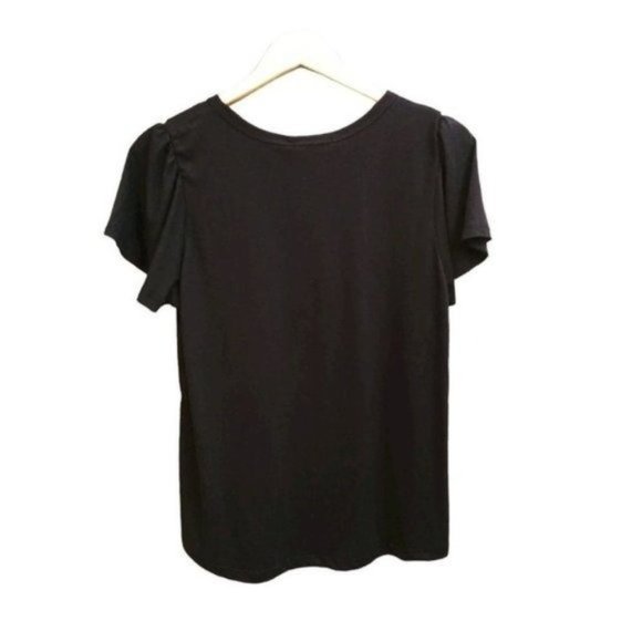 Women's Bundle T-Shirts Philosophy Black Flutter Sleeve & Scoop Grey M 8-10 NWT - Picture 4 of 13